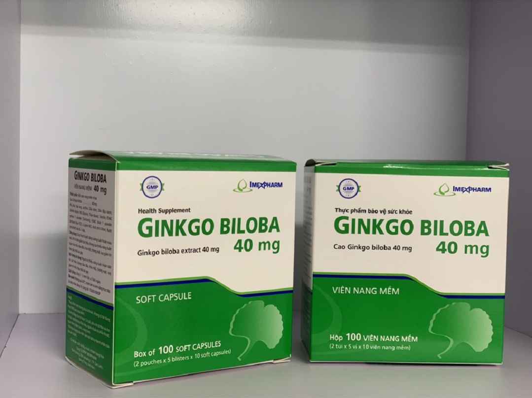 Thực Phẩm Chức Năng bổ não Ginkgo Biloba 40mg Imexpharm