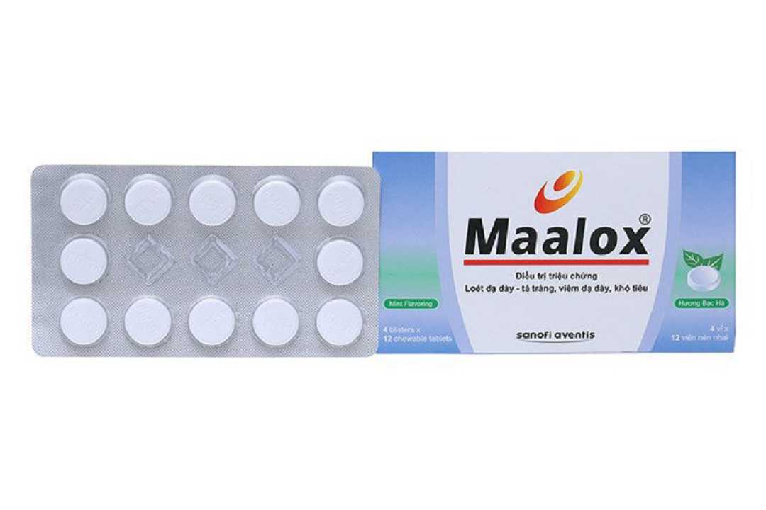 Thuốc kháng axit (antacids): Maalox