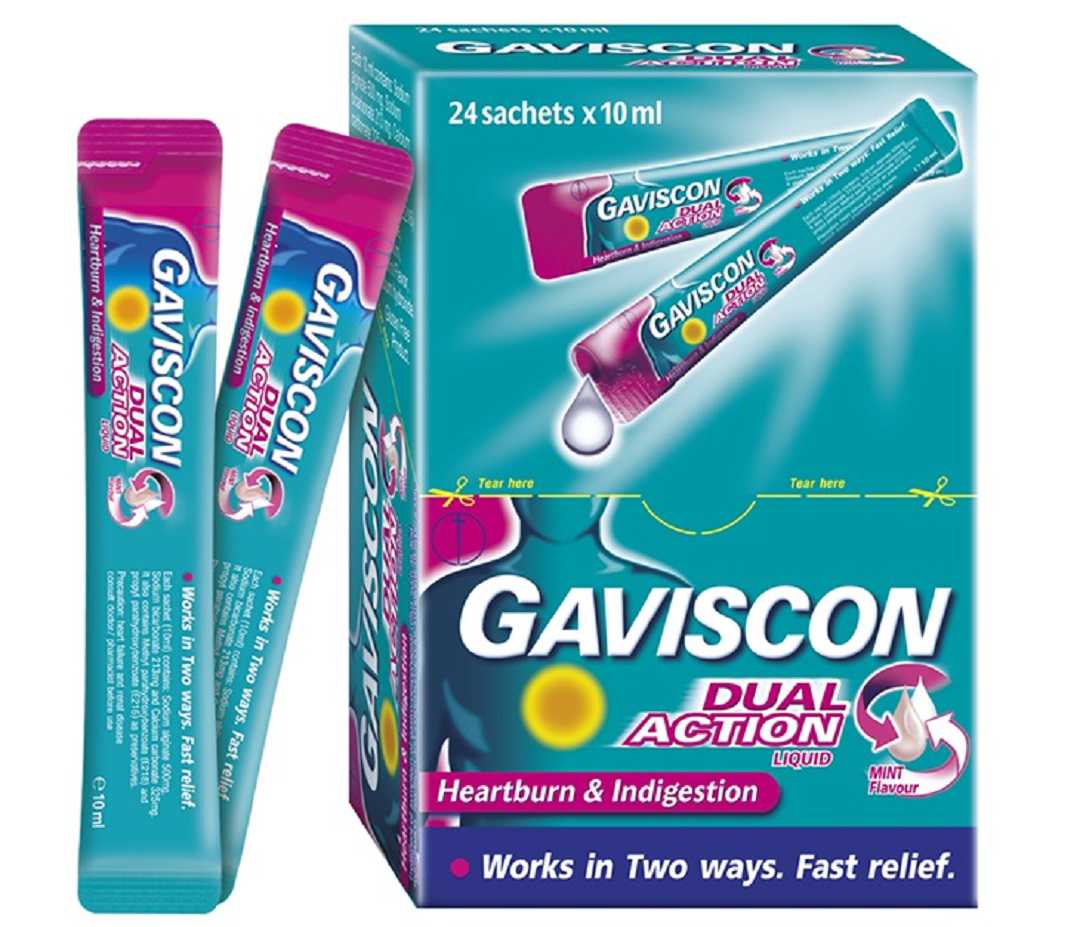 Thuốc điều trị trào ngược dạ dày thực quản Gaviscon phổ biến, an toàn, hiệu quả cao